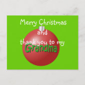 Oma Weihnachtsschmuck Postkarte (Vorderseite)