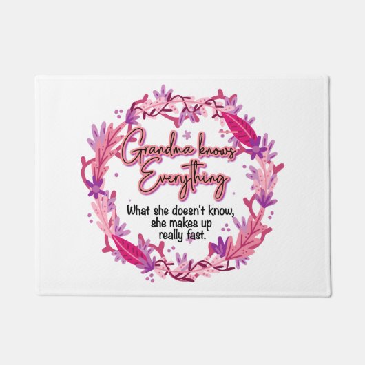 Oma weiß alles fußmatte (Vorderseite)