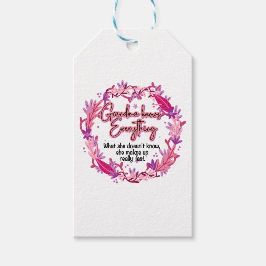 Oma weiß alles geschenkanhänger (Vorderseite)