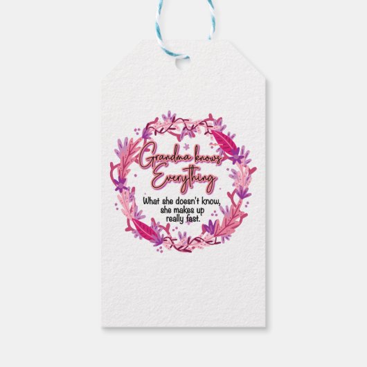 Oma weiß alles geschenkanhänger (Rückseite)