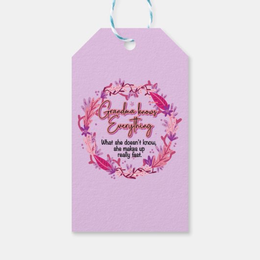 Oma weiß alles geschenkanhänger (Rückseite)