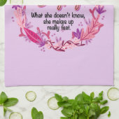 Oma weiß alles geschirrtuch (Gefaltet)