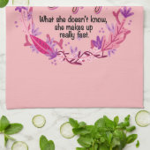 Oma weiß alles geschirrtuch (Gefaltet)