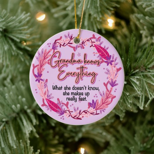Oma weiß alles keramik ornament (Baum)