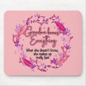 Oma weiß alles mousepad (Vorne)