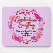 Oma weiß alles mousepad (Vorne)