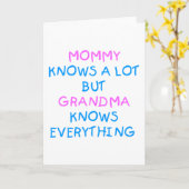 Oma weiß alles | Muttertagsgeschenk Karte (Gelbe Blume)
