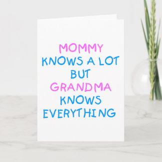 Oma weiß alles | Muttertagsgeschenk Karte