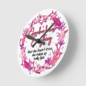 Oma weiß alles runde wanduhr (Winkel)