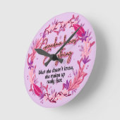 Oma weiß alles runde wanduhr (Winkel)