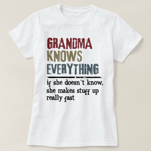 Oma weiß alles Shirt (Design vorne)
