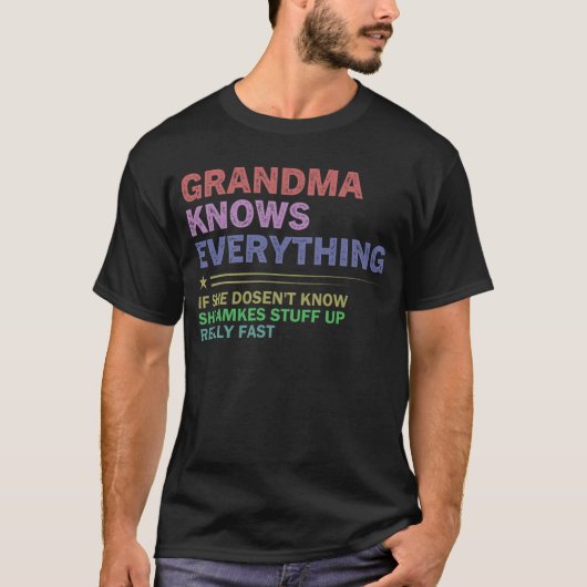 Oma weiß alles T-Shirt (Vorderseite)