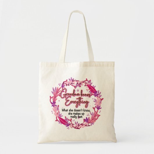 Oma weiß alles tragetasche (Vorne)