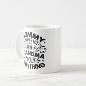 Oma weiß alles, was der Tag der Mutter ist Kaffeetasse (Vorderseite Links)