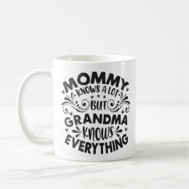 Oma weiß alles, was der Tag der Mutter ist Kaffeetasse