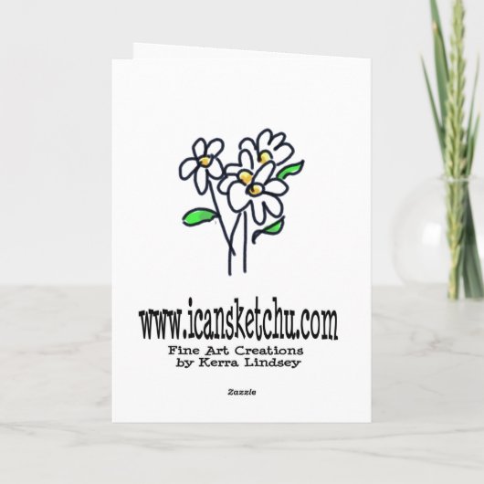 Oma Whimsical Card zum Großelterntag Karte (Rückseite)