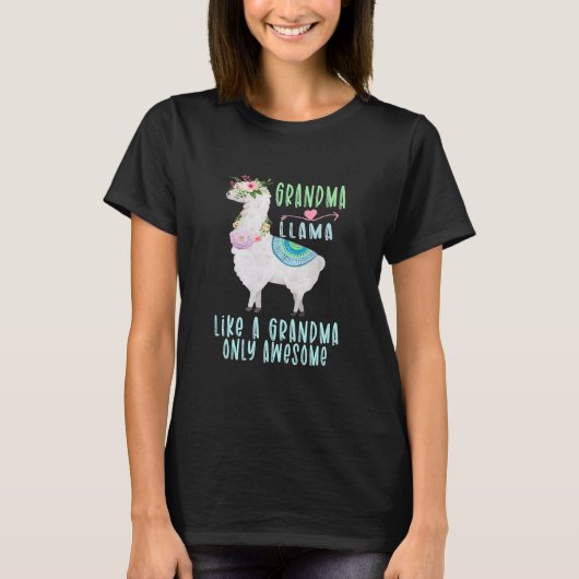 Oma wie ein Oma, nur Phantastischer Lama T-Shirt (Vorderseite)