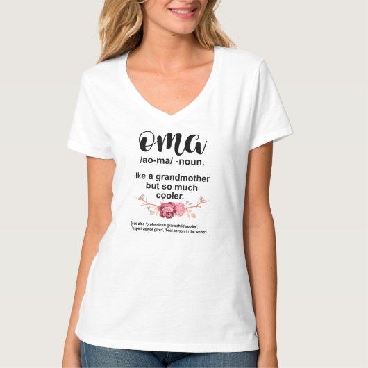 Oma wie eine Großmutter, aber Cooler Niedlich T-Shirt (Vorderseite)