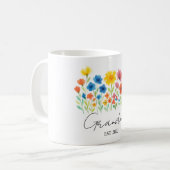 Oma Wildblume Tasse | Benutzerdefinierter Osten. J (Vorderseite Links)