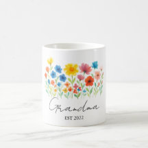 Oma Wildblume Tasse | Benutzerdefinierter Osten. J