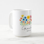 Oma Wildblume Tasse | Benutzerdefinierter Osten. J (Vorderseite Links)