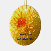 Oma Wir Liebe dich! Orange Yellow Ornament (Rechts)