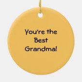 Oma Wir Liebe dich! Orange Yellow Ornament (Hinten)