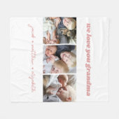 Oma wir Liebe Sie Foto Collage Fleece Blanket (Vorderseite (Horizontal))