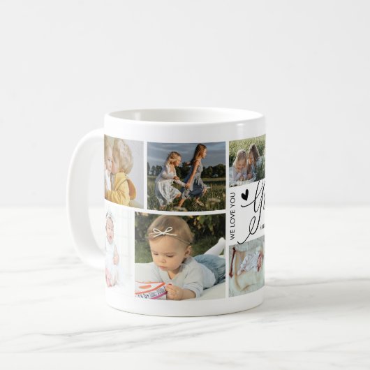 Oma, wir Liebe Sie FotoCollage Kaffeetasse (Vorderseite Links)