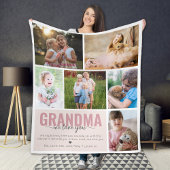 Oma wir Liebe Sie FotoCollage Rosa Fleecedecke