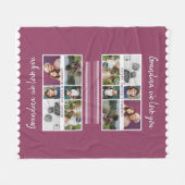 Oma, wir Liebe Sie Großkinder 6 FotoCollage Fleecedecke (Vorderseite (Horizontal))