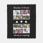 Oma, wir Liebe Sie Großkinder 6 FotoCollage Fleecedecke (Vorderseite)