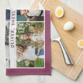 Oma, wir Liebe Sie Großkinder 6 FotoCollage Geschirrtuch (Viertel Falte)