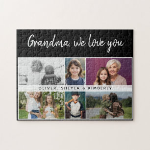 Oma, wir Liebe Sie Großkinder 6 FotoCollage Puzzle