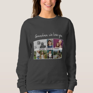 Oma, wir Liebe Sie Großkinder 6 FotoCollage Sweatshirt
