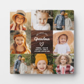 Oma wir Liebe Sie Herz-Holz-FotoCollage Fotoplatte (Vorderseite)