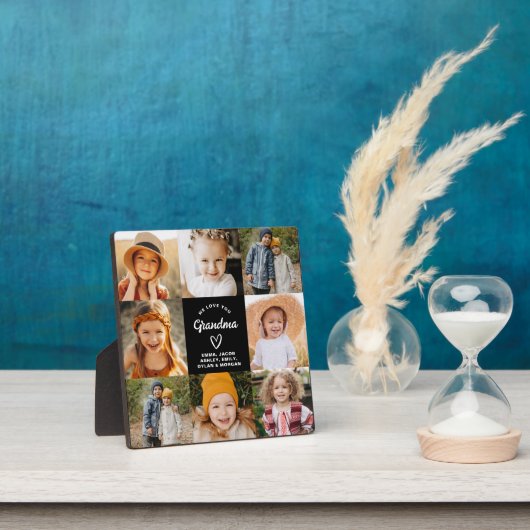 Oma wir Liebe Sie Herz Moderne FotoCollage Fotoplatte (InSitu)