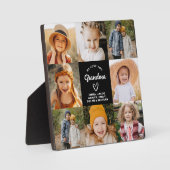 Oma wir Liebe Sie Herz Moderne FotoCollage Fotoplatte (Vorderseite)