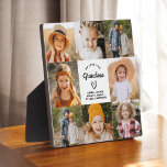 Oma wir Liebe Sie Herz Moderne FotoCollage Fotoplatte<br><div class="desc">Die Oma We Liebe You Heart Modern Foto Collage Plaque ist ein berührendes und personalisiertes Geschenk, das Ihre Liebe für Ihre Großmutter zeigt. Diese hübsch gestaltete Gedenktafel besticht durch eine herzförmige Collage aus Foto, mit der Sie Ihre Lieblingsfamilienfotos in einem modernen und stilvollen Layout hinzufügen können. Die herzliche "Wir Liebe...</div>