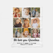 Oma Wir Liebe Sie hören Moderne FotoCollage Fleecedecke (Vorderseite)