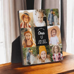 Oma wir Liebe Sie hören moderne Fotocollage Fotoplatte<br><div class="desc">Die Oma We Liebe You Heart Modern Foto Collage Plaque ist ein berührendes und personalisiertes Geschenk, das Ihre Liebe für Ihre Großmutter zeigt. Diese hübsch gestaltete Gedenktafel besticht durch eine herzförmige Collage aus Foto, mit der Sie Ihre Lieblingsfamilienfotos in einem modernen und stilvollen Layout hinzufügen können. Die herzliche "Wir Liebe...</div>