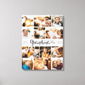 Oma Wir Liebe Sie hören Moderne FotoCollage Leinwanddruck (Vorderseite)