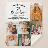 Oma Wir Liebe Sie hören Moderne FotoCollage Sherpadecke (Vorderseite)