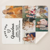 Oma Wir Liebe Sie hören Moderne FotoCollage Sherpadecke (Vorderseite (Horizontal))
