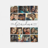 Oma Wir Liebe Sie | Moderne Herz-FotoCollage Fleecedecke (Vorderseite)