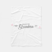 Oma Wir Liebe Sie Personalisiert Herzen Fleecedecke (Vorderseite)