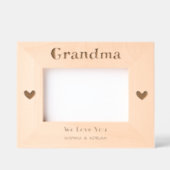 Oma Wir Liebe Sie Schwarze Herzen Name Einfach Geätzte Rahmen (Vorderseite)