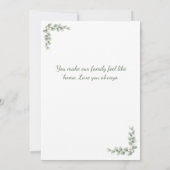 Oma wir lieben dich 6 Foto-Collage Eukalyptus Karte (Rückseite)