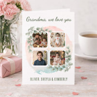 Oma, wir lieben dich 6-Foto-Collage Eukalyptus