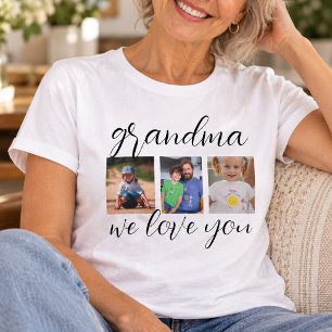 Oma, wir lieben Dich Foto-Collage T-Shirt